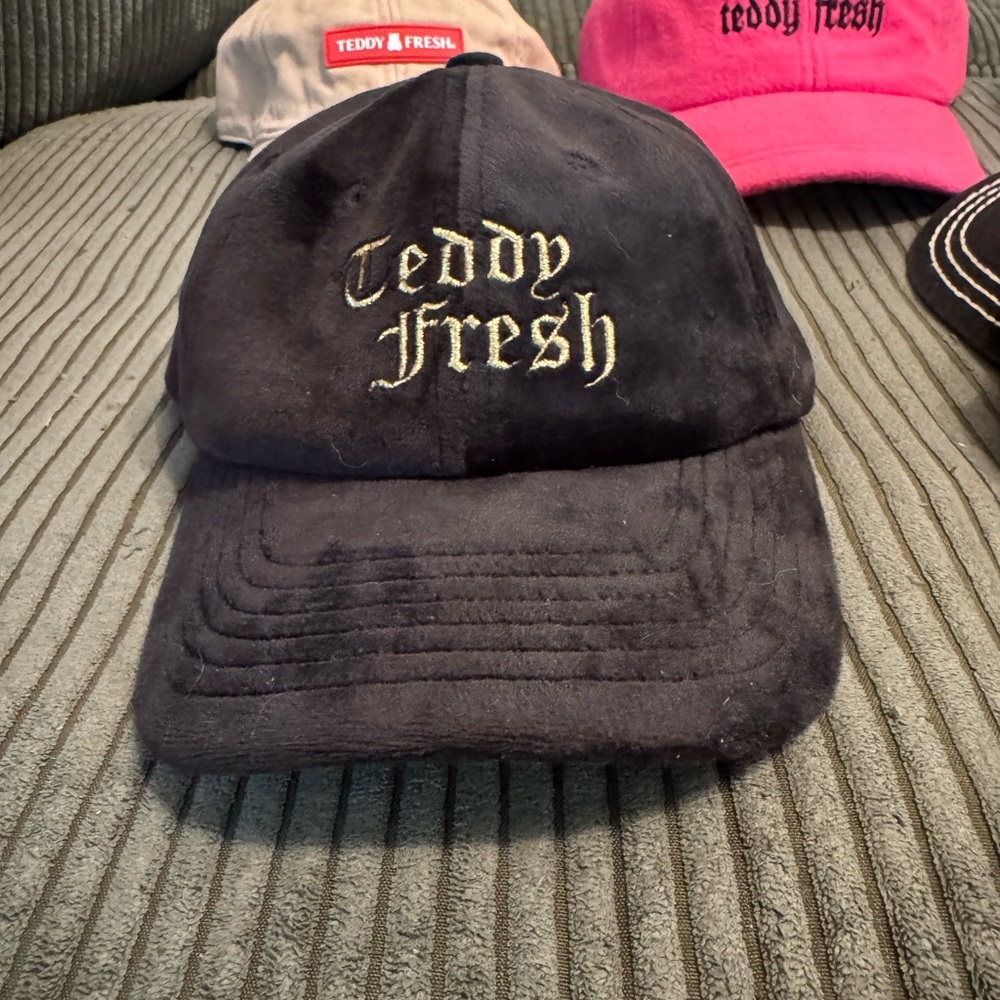 Teddy Fresh Black Suede Cap